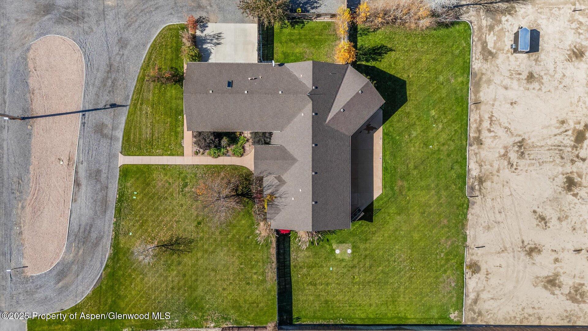 1984 J Road Fruita, CO 81521 - Photo 5 of 40 an aerial view of a house with a garden