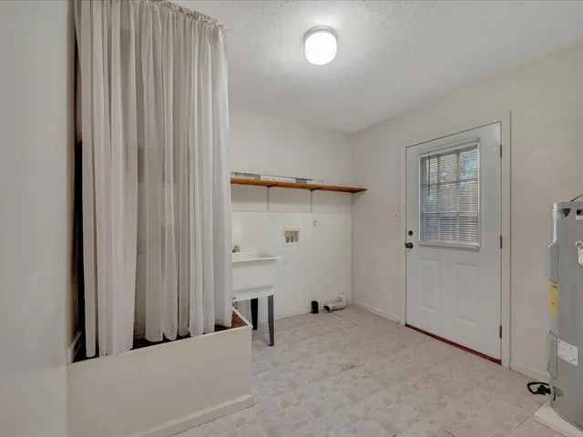 an empty room with closet