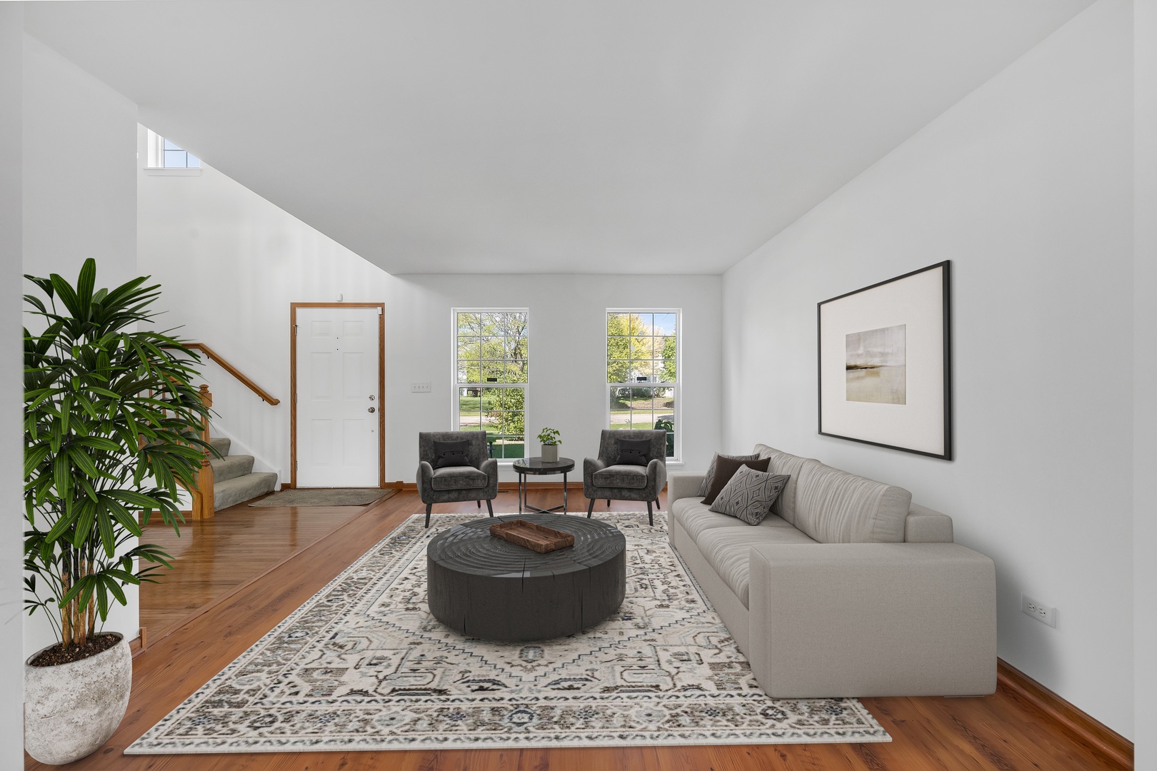 215 Berkeley Drive Bolingbrook, IL 60440 - Photo 3 of 28 a living room with furniture potted plant and a window