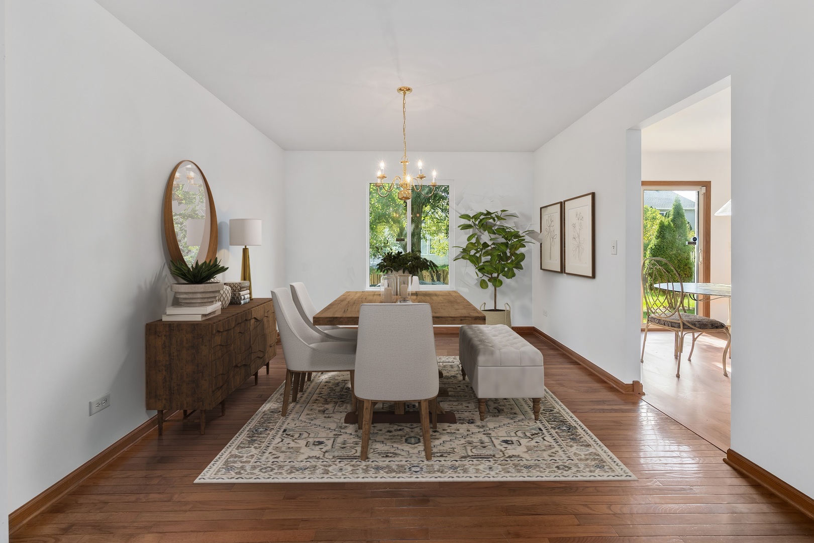 215 Berkeley Drive Bolingbrook, IL 60440 - Photo 6 of 28 a view of a dining room with furniture window and wooden floor