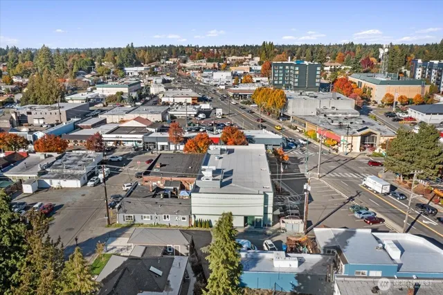 an aerial view of a city with lots of residential buildings