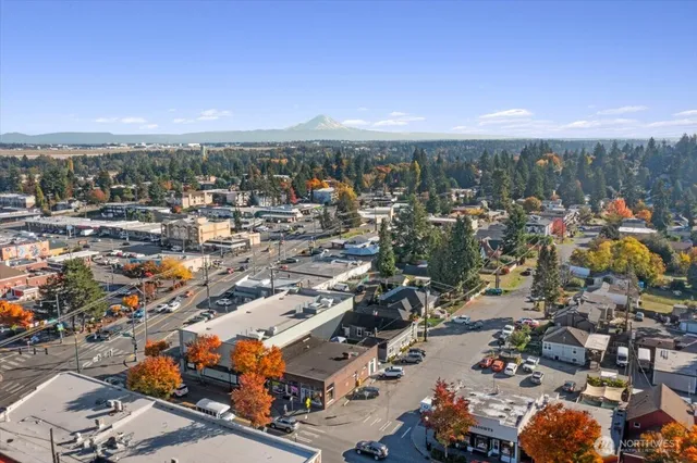 an aerial view of a city