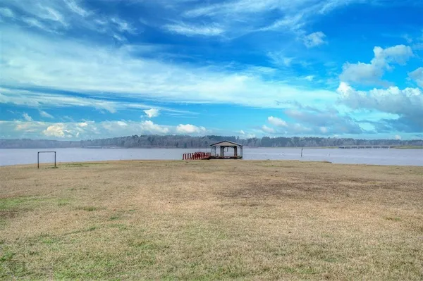 a view of a lake and mountain