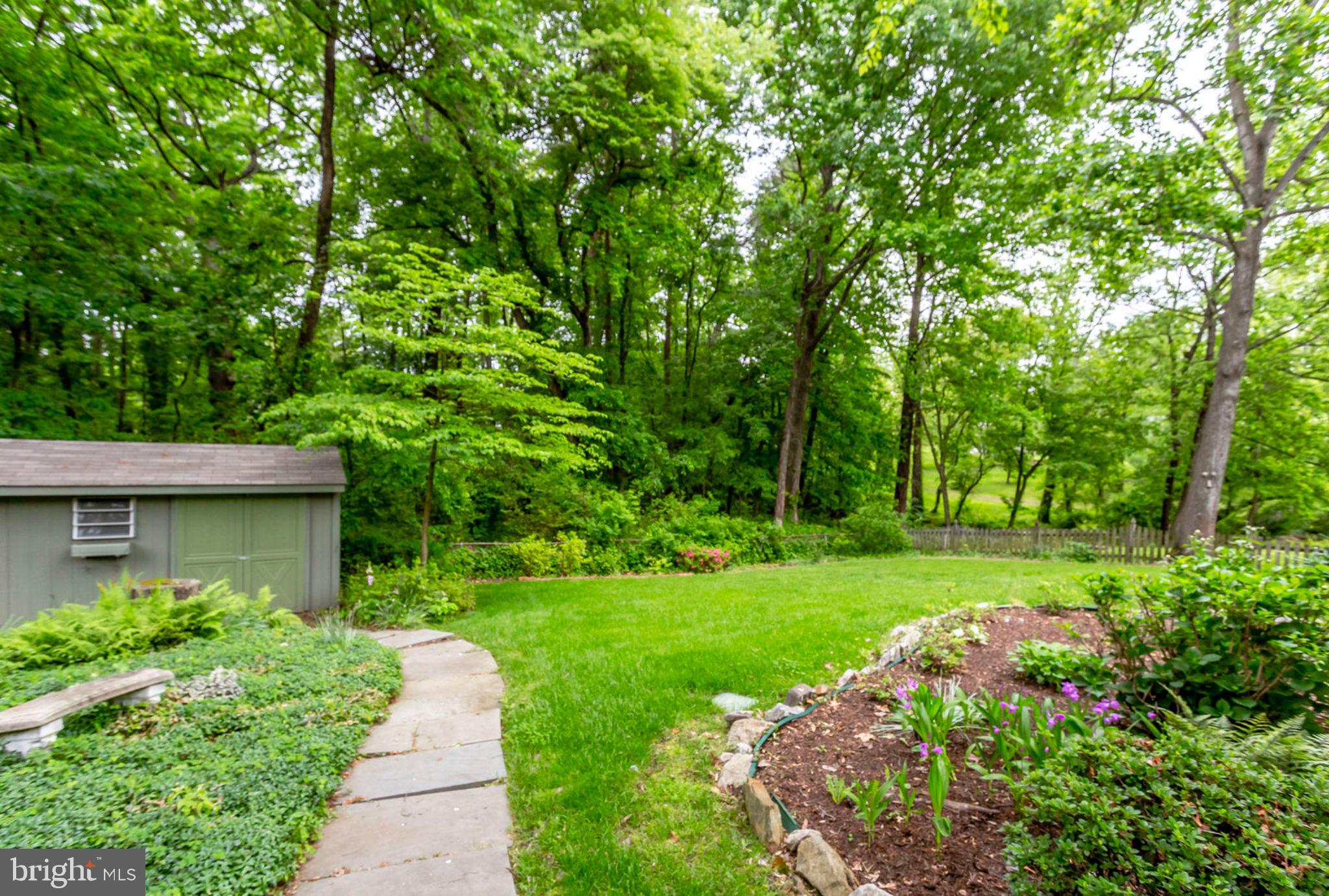 6016 Craft Road Alexandria, VA 22310 - Photo 28 of 32 a view of a backyard with potted plants and large trees