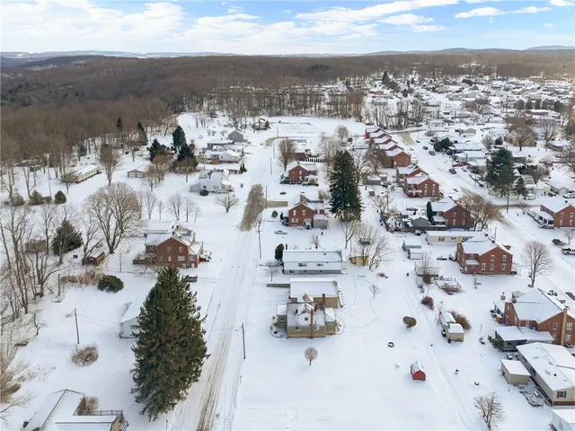 an aerial view of multiple house
