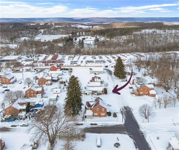 an aerial view of a city