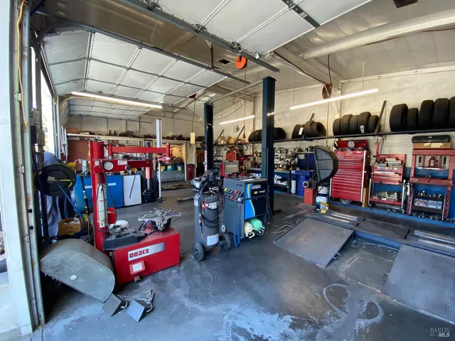 a view of a storage room with