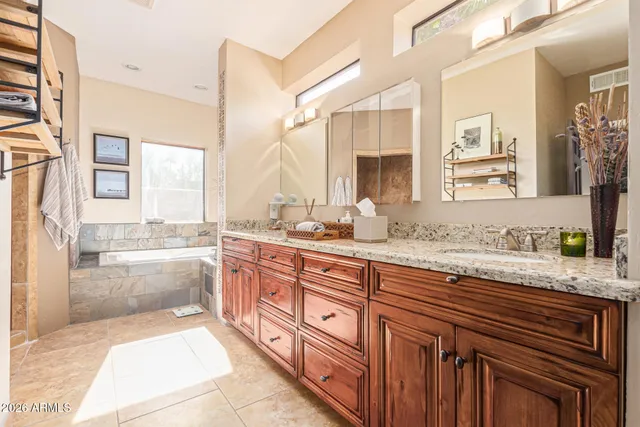 a view of a swimming pool and an ocean view