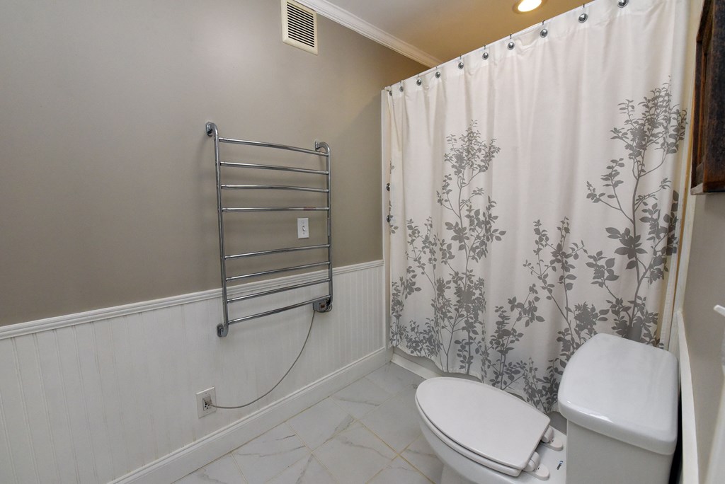 63 Loving Road Morganton, GA 30560 - Photo 51 of 58 a bathroom with a toilet and a shower curtain