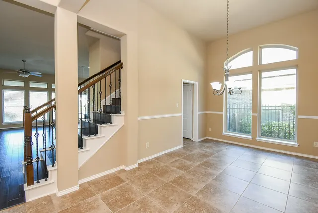 a view of an entryway with staircase