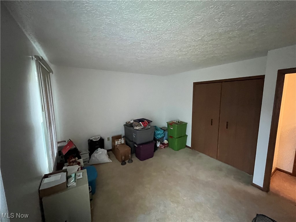 1455 Welch Road Painesville, OH 44077 - Photo 38 of 42 Unfurnished bedroom with a textured ceiling, a closet, and carpet floors