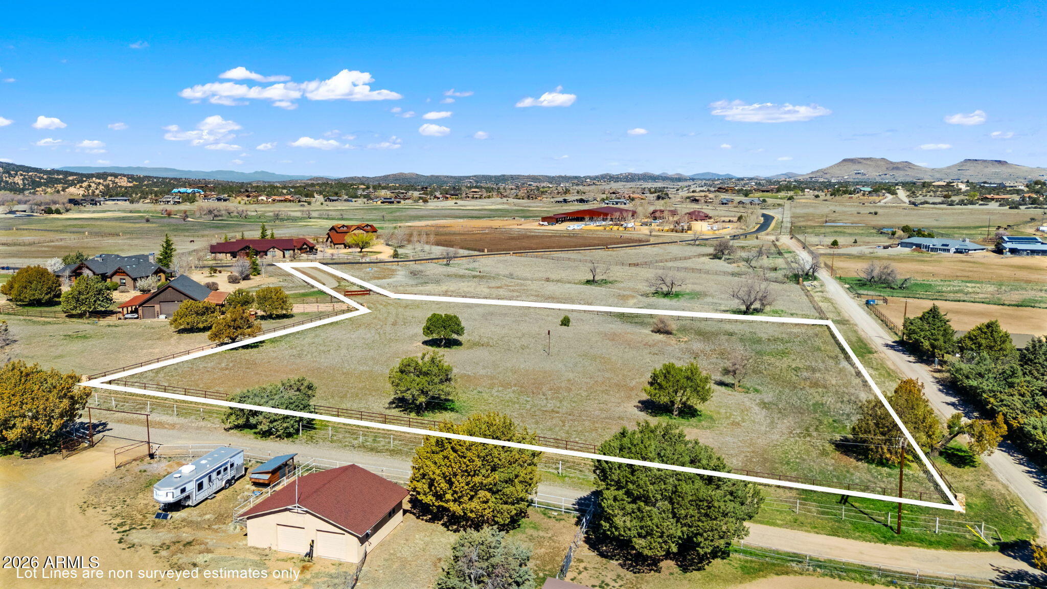 8905 North Callahan Road, Unit 182 Prescott, AZ 86305 - Photo 11 of 19 7-Aerial (4) Lot Lines