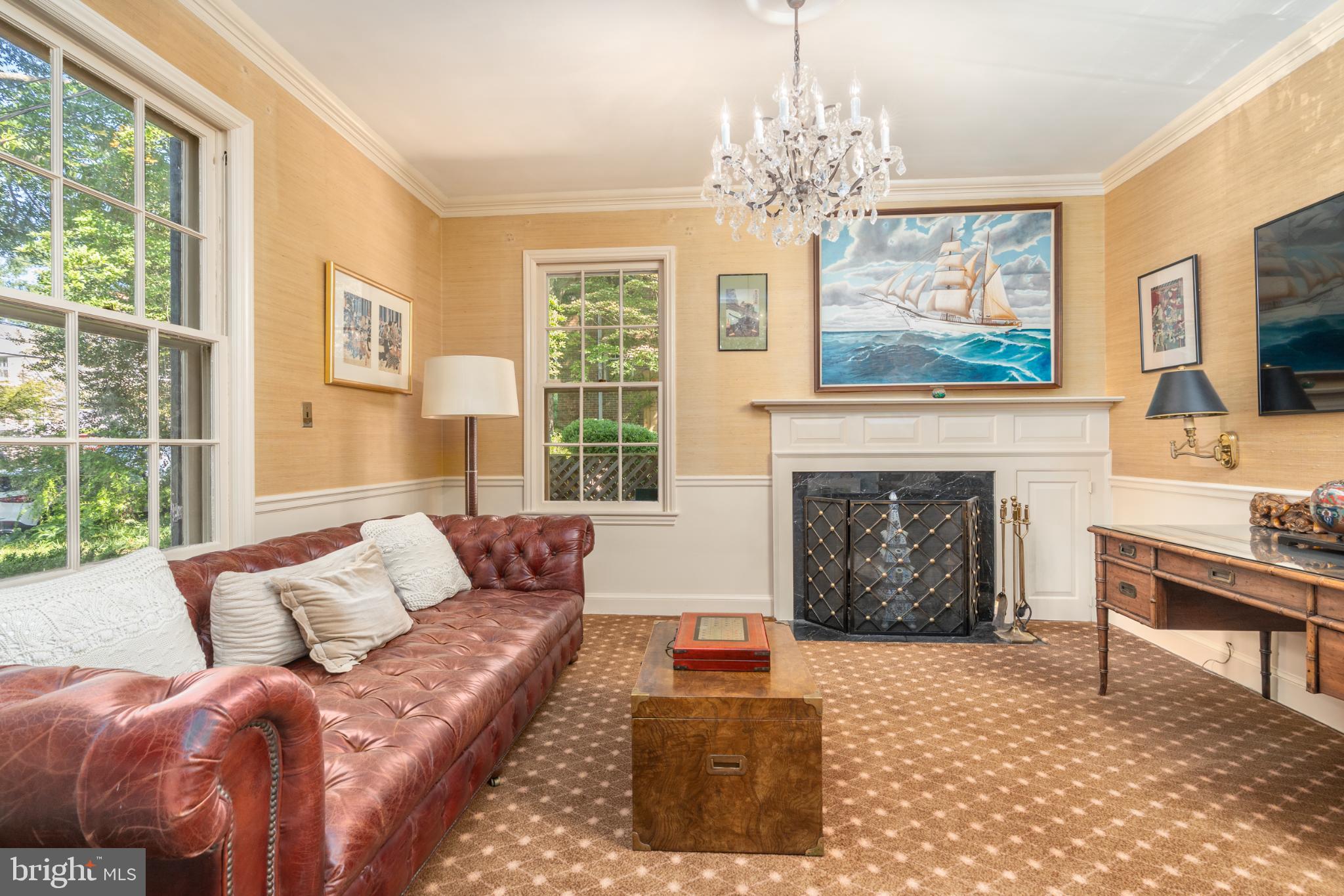 4920 Palisade Lane Northwest Washington, DC 20016 - Photo 11 of 70 Cheery study offers welcoming fireplace