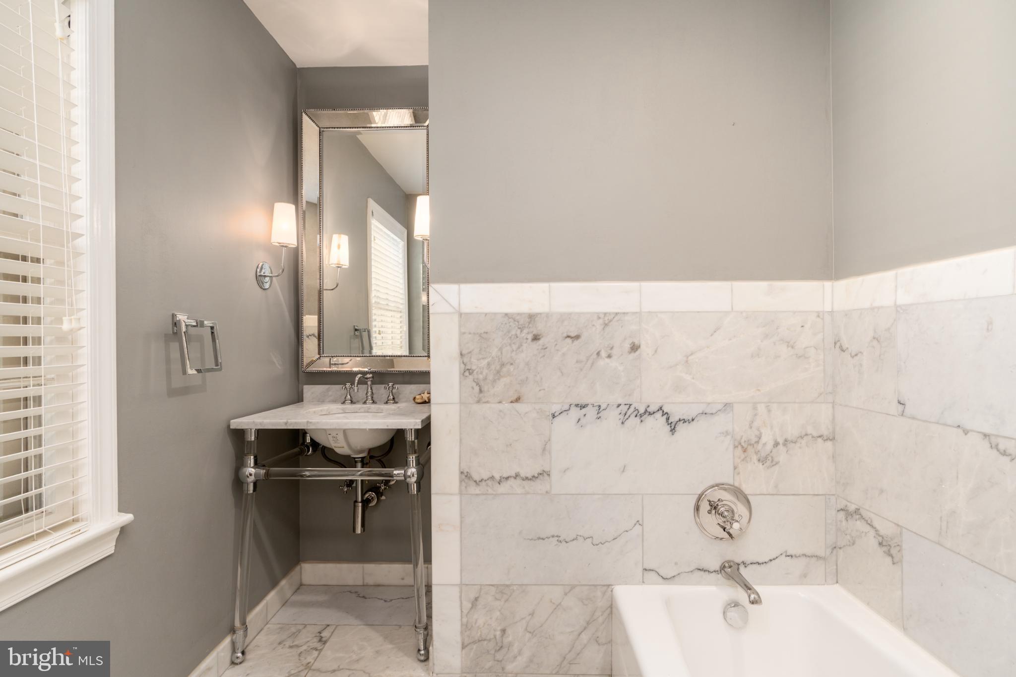 4920 Palisade Lane Northwest Washington, DC 20016 - Photo 37 of 70 Elegant renovated bath with modern accents