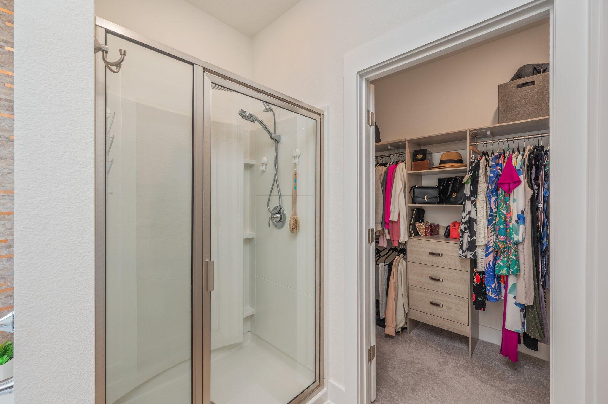 134 Blooming Cove Crestview, FL 32539 - Photo 29 of 50 a view of walk in closet with clothes and shoes