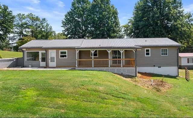 a backyard of a house