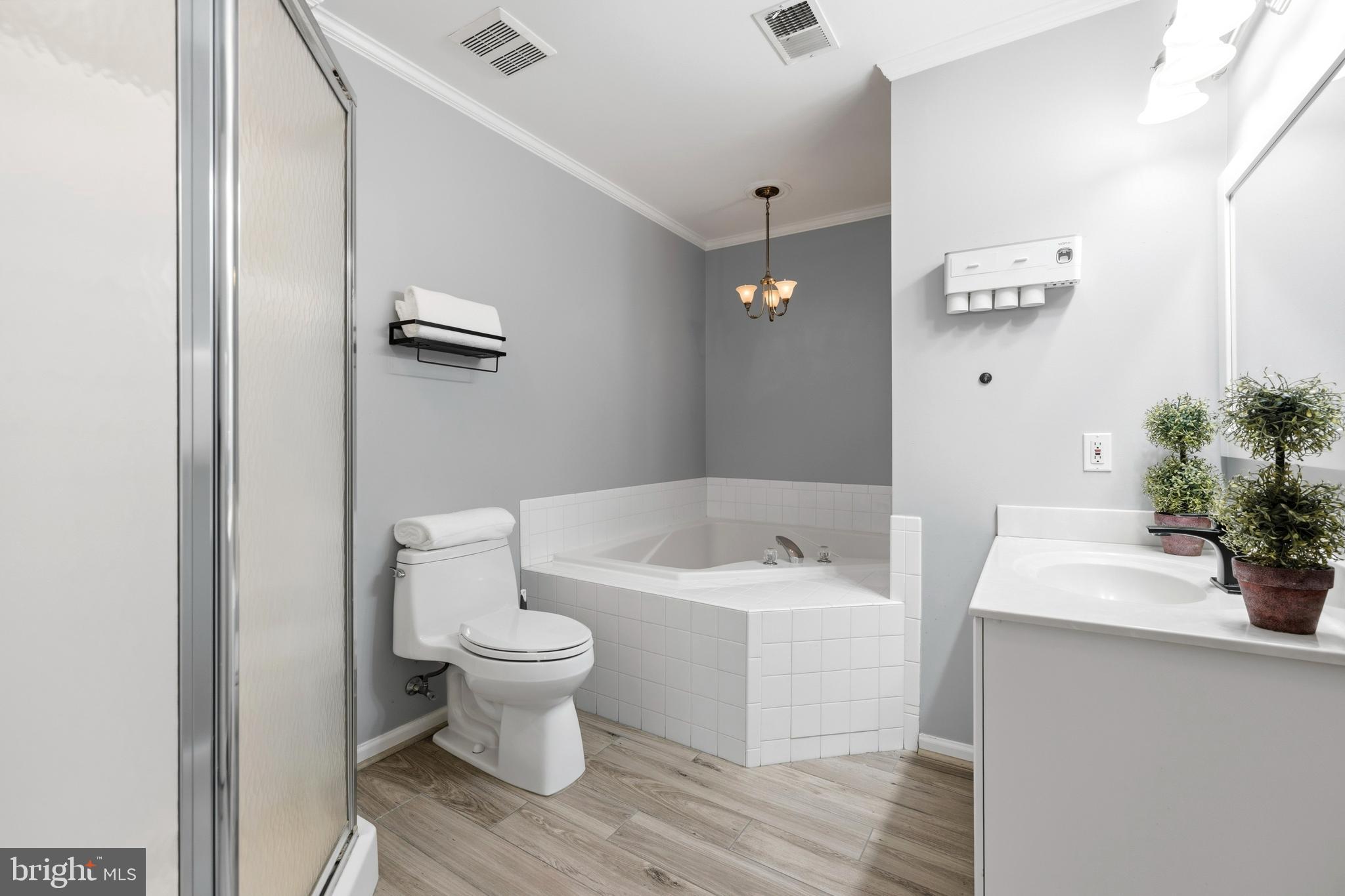 2030 Rosecrans Court Frederick, MD 21702 - Photo 18 of 33 Owner's Suite bath with tub & stand up Shower