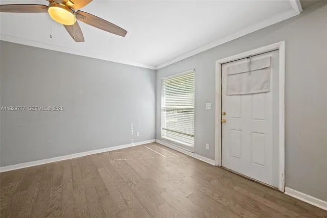 wooden floor in an empty room