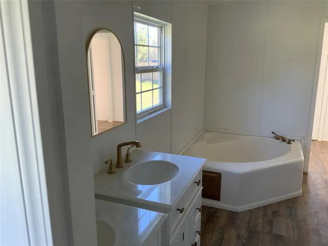 a bathroom with a sink and a bathtub