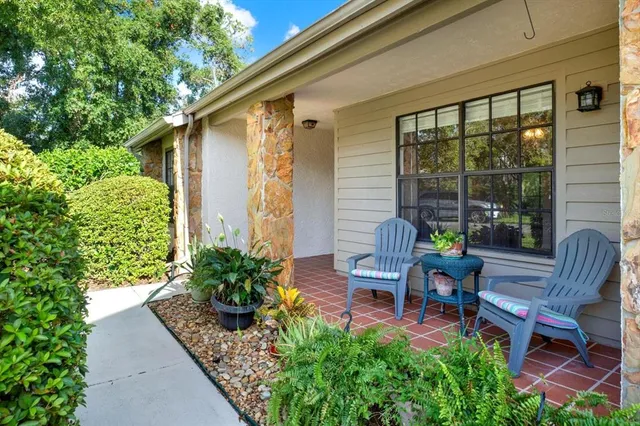 a house view with a garden space