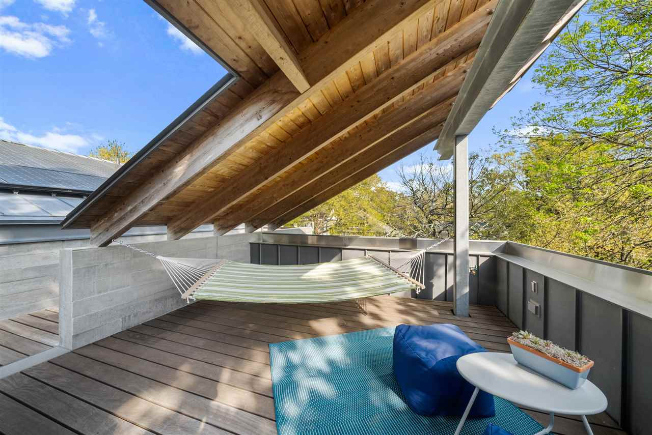 123 Hillcrest Road Raleigh, NC 27605 - Photo 23 of 30 located on the front portion of the house, great place to lounge and listen to the rain on the zinc roof covered roof deck