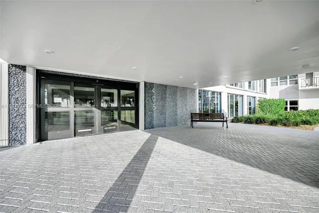 a view of a building with a balcony