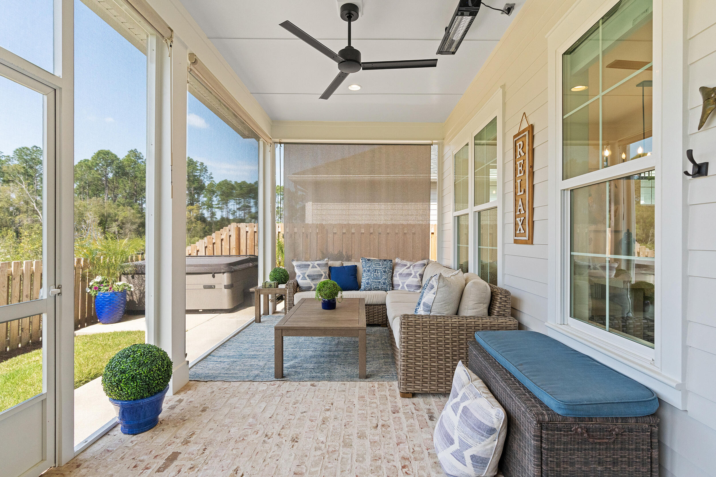 197 Suwannee Dr Inlet Beach Inlet Beach, FL 32461 - Photo 46 of 65 Large Screened Porch