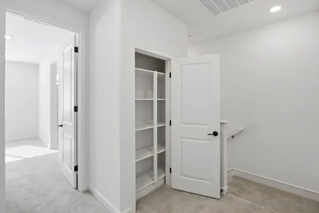 a close view of closet