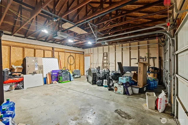 a view of a indoor garage