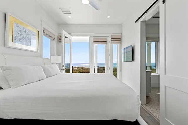 a view of city with ocean