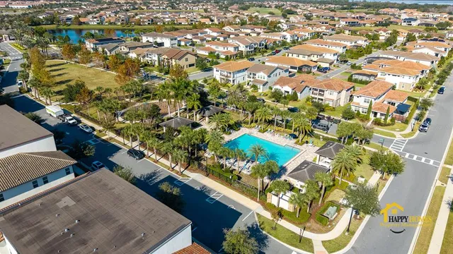 a view of swimming pool with outdoor space and seating area