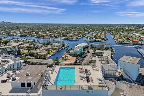 an aerial view of a city