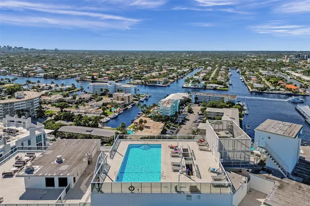an aerial view of a city