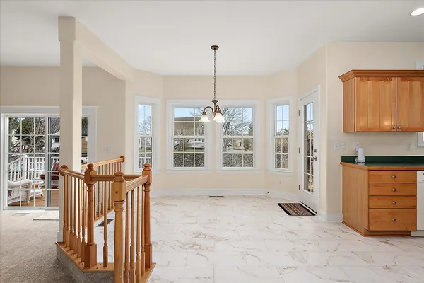 a view of a hallway with entryway