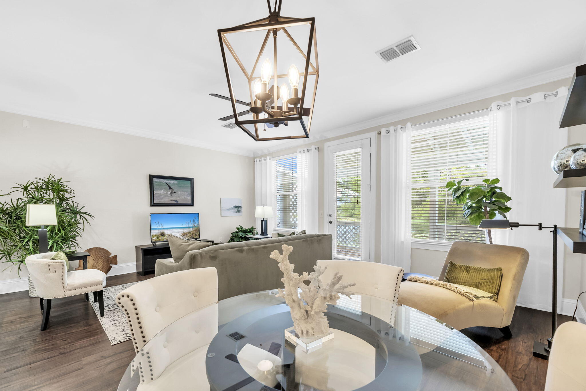 159 Golden Eagle Court, Unit 3C Santa Rosa Beach, FL 32459 - Photo 11 of 34 a living room with furniture and a large window