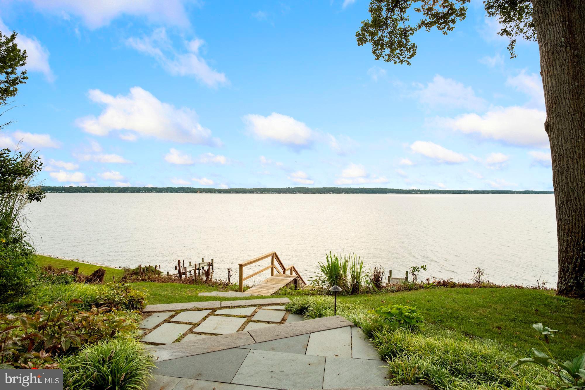Flagstone Steps Leading Down to Private Dock