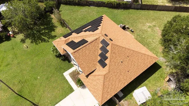 a view of a lake with a outdoor space