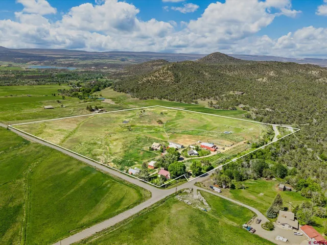 a view of a town with residential houses