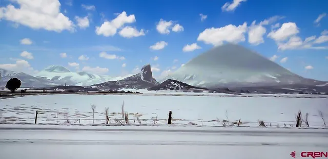 aerial view of a house with a yard and sitting area