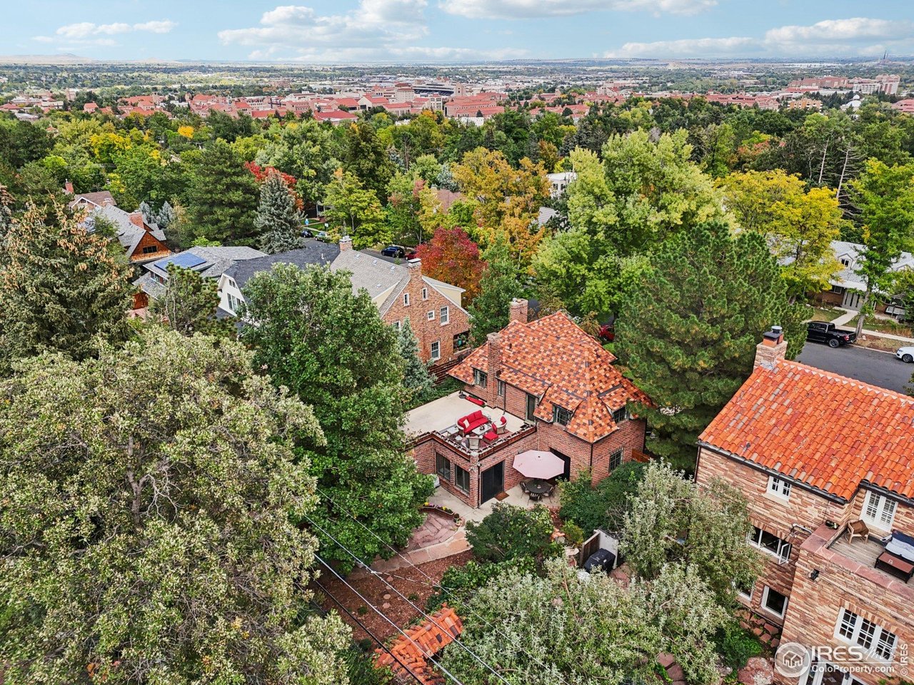 715 14th Street Boulder, CO 80302 - Photo 33 of 43 an aerial view of a house with a yard and lake view
