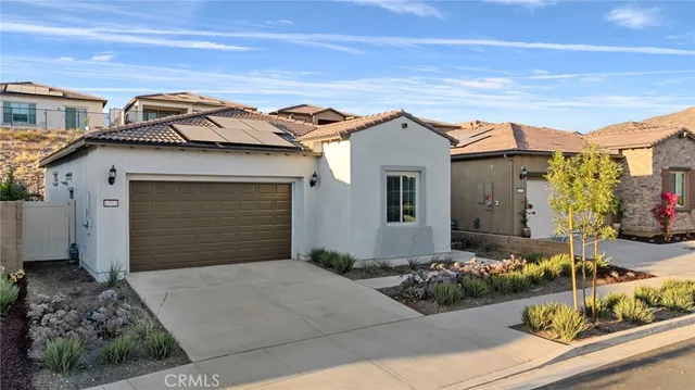 a house view with a outdoor space