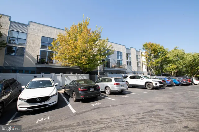 a car parked in front of a house