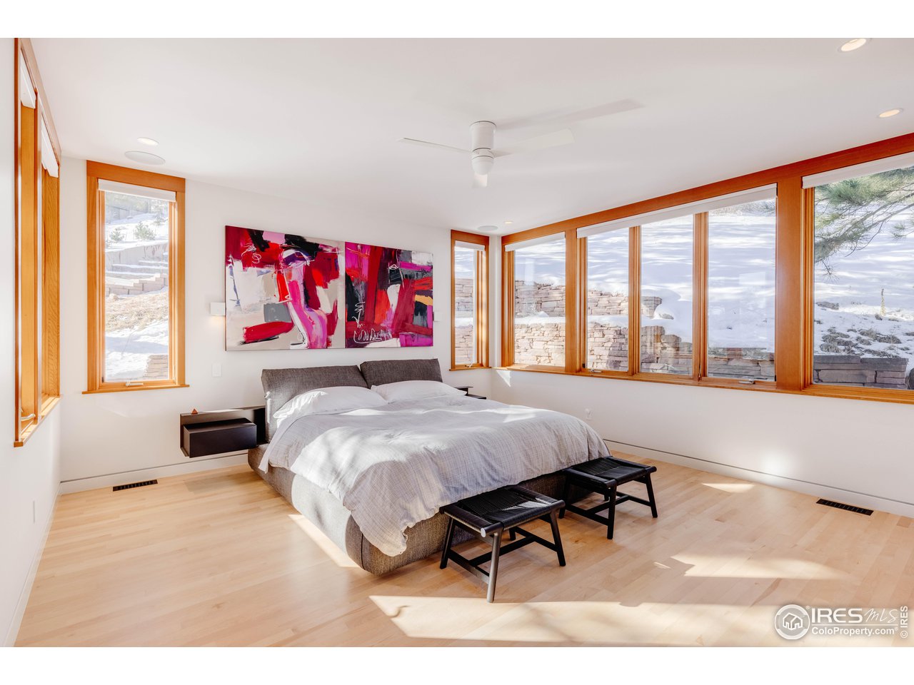 835 Circle Drive Boulder, CO 80302 - Photo 20 of 35 Primary Bedroom with windows on 3 sides