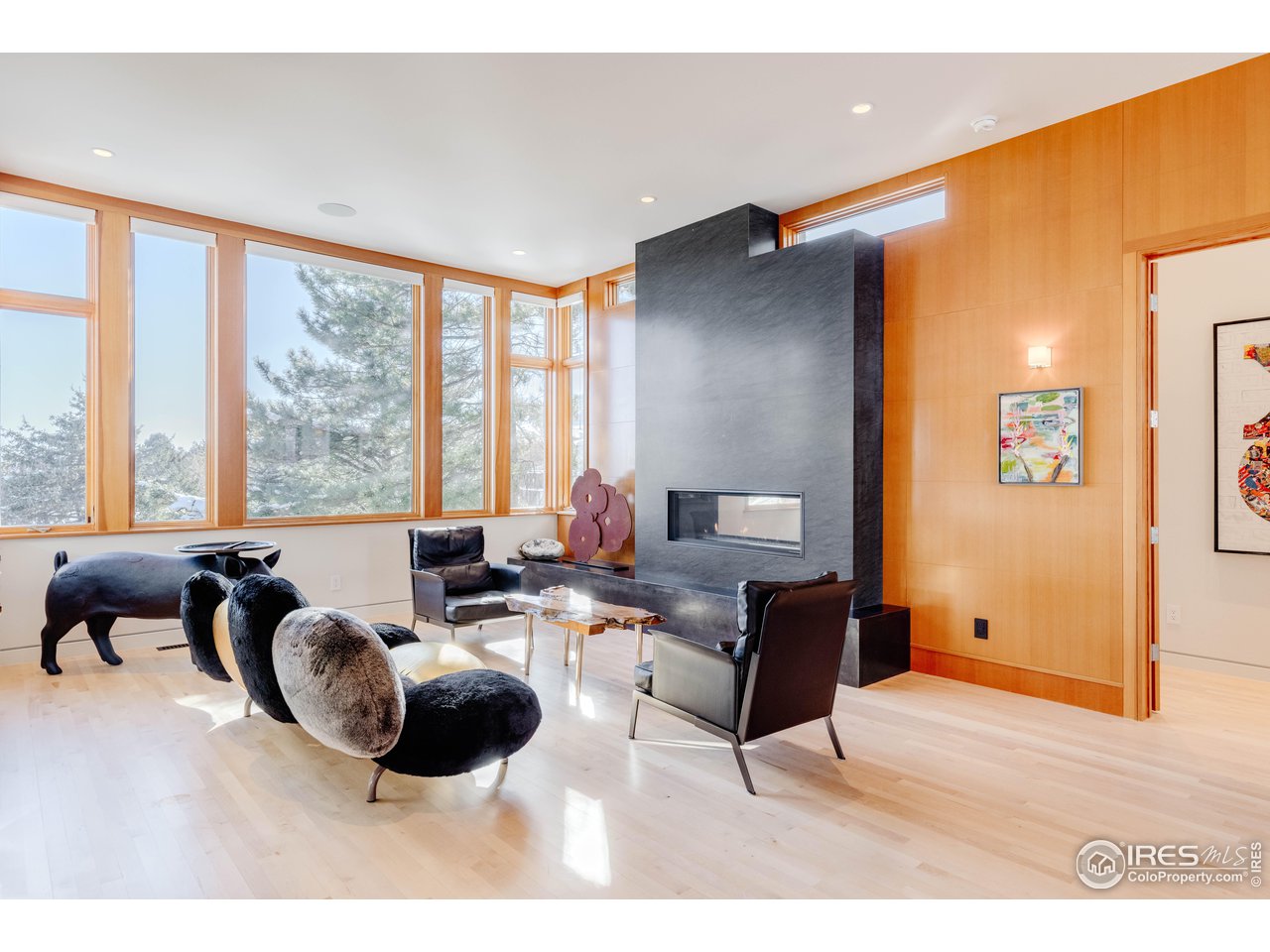 835 Circle Drive Boulder, CO 80302 - Photo 5 of 35 Living Room with fireplace and views