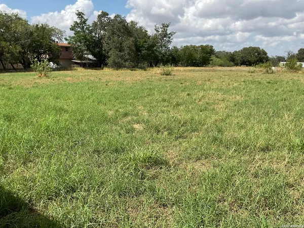 a view of a outdoor space with green field and trees