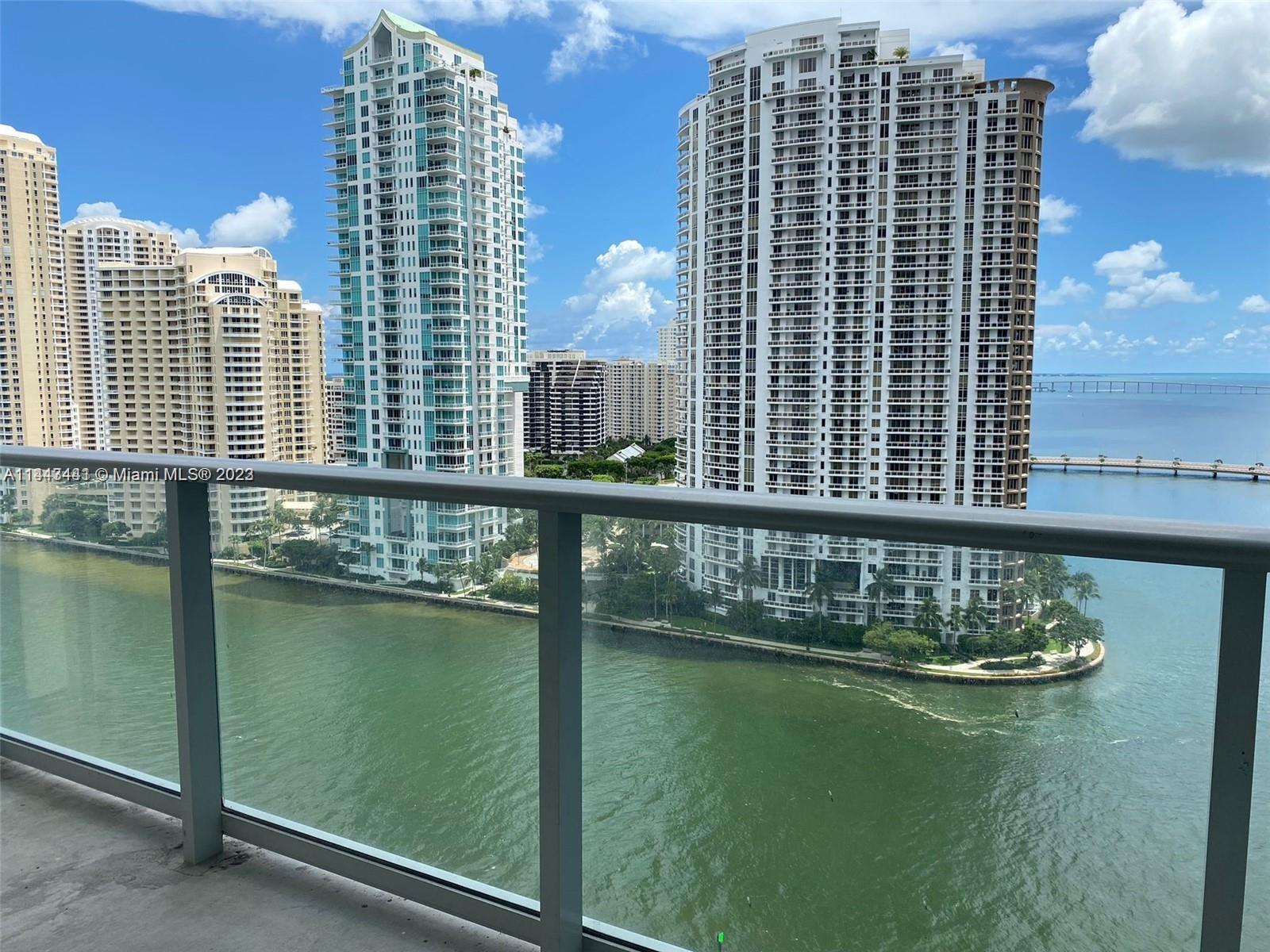 a view of a balcony with lake view