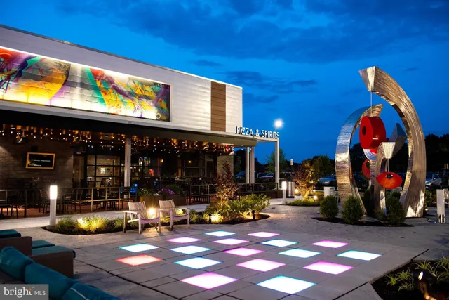 a view of a chairs and tables in patio
