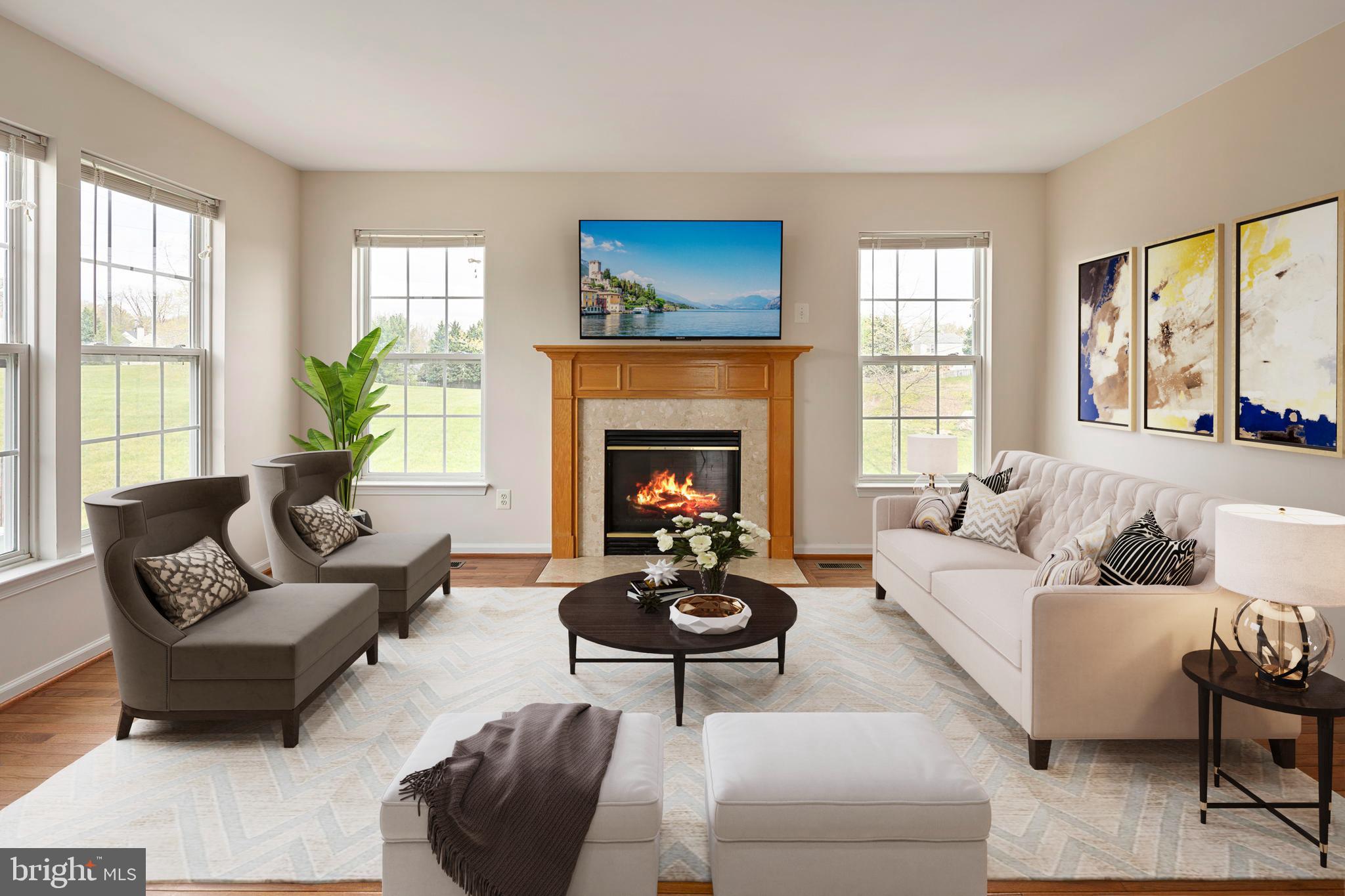 6741 Stone Maple Terrace Centreville, VA 20121 - Photo 13 of 35 Family Room - Cozy Gas Fireplace