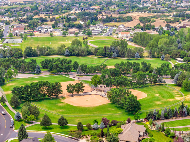 250 South Main Street, Unit 10 Alpine, UT 84004 - Photo 29 of 29 Expansive green spaces featuring multiple baseball fields, surrounding walking paths, and mature trees in nearby Burgess Park