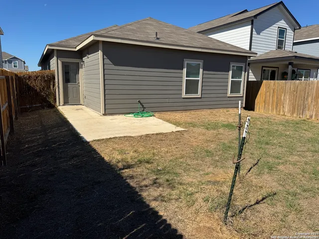 a backyard of a house